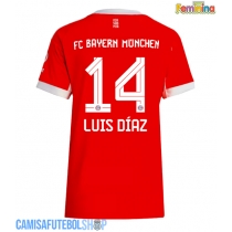 Camisa de time de futebol Bayern Munich Luis Diaz #14 Replicas 1º Equipamento Feminina 2025-26 Manga Curta